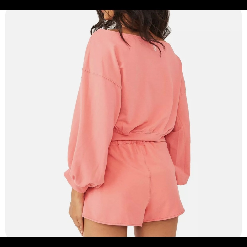 NWT Free people cropped sweatshirt and shorts set - Picture 4 of 7